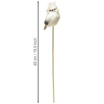 daiktų Pelėda ant pagaliuko balta 9cm L48cm