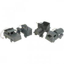 daiktų Vintažiniai dekoratyviniai metaliniai automobiliai pakabinimui, įvairių dydžių, 9-10 cm, 4 vnt.