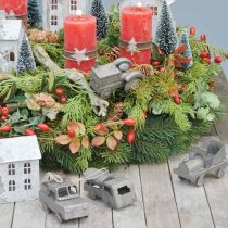 daiktų Vintažiniai dekoratyviniai metaliniai automobiliai pakabinimui, įvairių dydžių, 9-10 cm, 4 vnt.