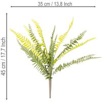 daiktų Dirbtinė paparčio šaka, dirbtinis žalias augalas dekoravimui, 45 cm