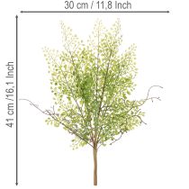 daiktų Dirbtinė žalia ruskuso šakelė gėlių dekoravimui, 41 cm