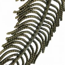daiktų Dekoratyvinės plunksnos, papuošalų pakabučiai, metalinės plunksnos, išsklaidytos dekoracijos bronzos spalvos L8cm 10 vnt.
