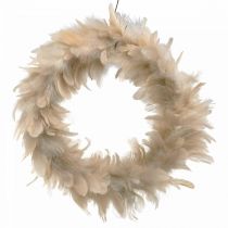 Deco plunksnų vainikas rožinis Ø25cm Plunksnų vainikas