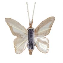 daiktų Plunksniniai drugeliai ant segtuko balto aukso 5cmx4,5cm 4 vnt