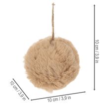 daiktų Dekoratyvinis kamuoliukas-pompon Kalėdų eglutei, 10 cm