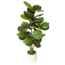 daiktų Dirbtinis fikusas (Ficus lyrata) 120 cm, dekoratyvinis augalas svetainei