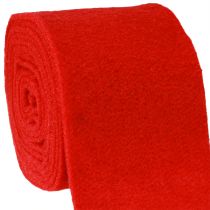 daiktų Veltinio juostelė 15cm x 5m tamsiai raudona
