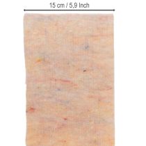 daiktų Veltinio juosta, dviejų spalvų puodkė, pagaminta iš vilnonio veltinio, oranžinė/įvairiaspalvė, 15 cm x 5 m