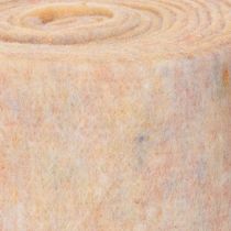 daiktų Veltinio juosta, dviejų spalvų puodkė, pagaminta iš vilnonio veltinio, oranžinė/įvairiaspalvė, 15 cm x 5 m