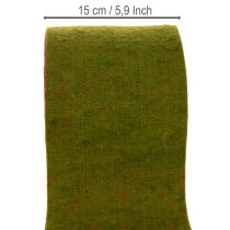 daiktų Vilnonio veltinio juosta kaip dviejų spalvų vazonų juosta floristikai, žalia/raudona, 15 cm x 5 m