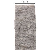 daiktų Veltinio juosta, puodo dirželis, 100 % vilna, pilka/juoda, 7,5 cm pločio, 5 m ilgio