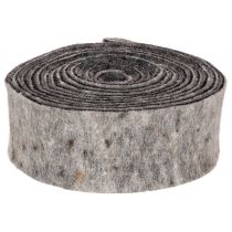 daiktų Veltinio juosta, puodo dirželis, 100 % vilna, pilka/juoda, 7,5 cm pločio, 5 m ilgio