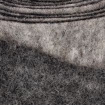 daiktų Veltinio juosta, puodo dirželis, 100 % vilna, pilka/juoda, 7,5 cm pločio, 5 m ilgio