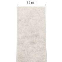 daiktų Dvispalvė veltinio juostelė, balta/pilka, pagaminta iš 100 % vilnos, 7,5 cm pločio, 5 m ilgio