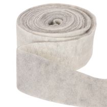 daiktų Dvispalvė veltinio juostelė, balta/pilka, pagaminta iš 100 % vilnos, 7,5 cm pločio, 5 m ilgio