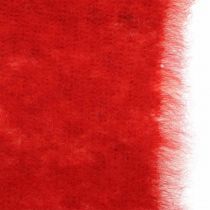 daiktų Dekoracija su veltinio juostele dviejų atspalvių raudona, balta Puodo juostelė Kalėdinė 15cm × 4m