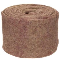 daiktų Dvispalvė veltinio juosta iš vilnos, 100 % vilnos, violetinė/ruda, 15 cm x 5 m
