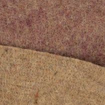 daiktų Dvispalvė veltinio juosta iš vilnos, 100 % vilnos, violetinė/ruda, 15 cm x 5 m