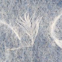 daiktų Veltinis kaspinas vilnos juostelė dekoratyvinis audinys mėlynos plunksnos vilnos veltinis 15cm 5m