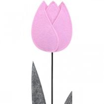 Veltinis gėlių veltinis deko gėlių tulpė rožinė H68cm