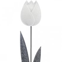 Veltinio gėlių veltinio deko gėlių tulpė balta H68cm