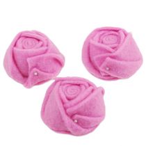 Veltinis rožinis rožinis Ø8cm H4,5cm 6vnt