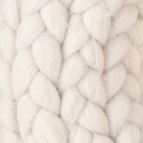 daiktų Dekoratyvinis veltinio vilnos vainikas smėlio spalvos pakabinimui Ø30cm H4cm