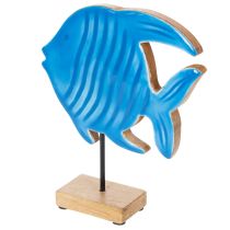 daiktų Medinė žuvies figūrėlė, jūrinė dekoracija, rankų darbo stalo dekoracija svetainei, 22 cm