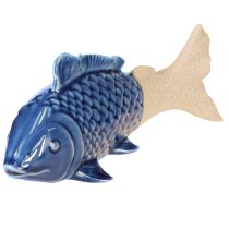 daiktų Keraminė žuvies puošmena Maritime Blue Beige 20×8×8,5cm 2 vnt