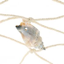 Jūrinės žvejybos tinklas, deko tinklas su kriauklėmis 100×120cm