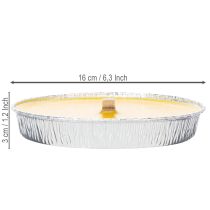 daiktų Citronelės kvapo žvakė nuo vabzdžių, liepsnos dubuo puikiai tinka balkonams, terasoms ir iškyloms, 16 cm