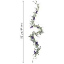 daiktų Dirbtinė alyvinė girlianda, pavasarinė dekoracija ypatingoms progoms ir sezoniniam dizainui, 145 cm, 2 vnt.