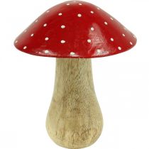 Musmirė deko medinis grybas rudens puošmena mediena 11,5×Ø10cm