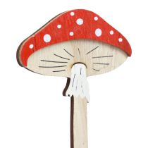 daiktų Toadstool dekoratyviniai mediniai kamščiai gėlių kamščiai mediniai 18cm 12vnt