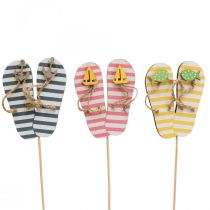 Šlepetės sodo kuoliukai medinė jūrinė apdaila 31cm 12vnt