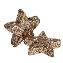 daiktų Glitter stars 2,5cm šampanas 96vnt