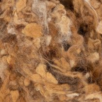 daiktų Rudos melanžo spalvos avių vilna, natūrali vilna, laisva, rankdarbiams, 250 g