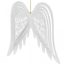 daiktų Pakabinami sparnai, Advento puošmena, angelo sparnai iš metalo Balta A29,5cm P28,5cm