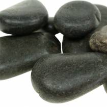 Upės akmenukai Matiniai Juodi Natūralūs Akmenys Dekoratyviniai Akmenys L15–60mm P15–40mm 2kg