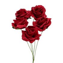 Putplasčio rožė Ø4,5cm raudona 36p