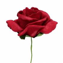 Putplasčio rožė Ø4,5cm raudona 36vnt