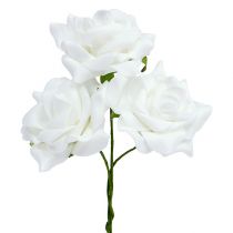 daiktų Putplasčio rožė Ø 7,5cm balta 18vnt