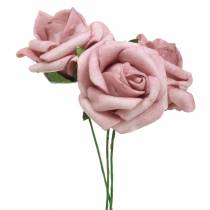 daiktų Putplasčio rožė Ø3,5cm sena rožinė 48p