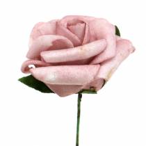 daiktų Putplasčio rožė Ø3,5cm sena rožinė 48p