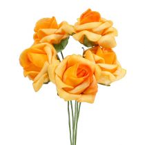 Putplasčio rožė Ø 3,5cm abrikosas 48p