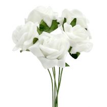 Putplasčio rožė Ø 3,5cm balta 48 vnt