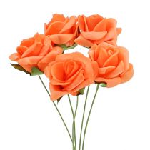 daiktų Foam Rose Ø 3,5cm oranžinė 48 vnt