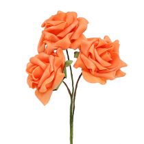 Putplasčio rožė Ø7,5cm oranžinė 18p