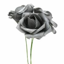 daiktų Putplasčio rožė Ø7,5cm pilka 18p