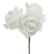 Putplasčio rožė balta Ø10cm 8vnt